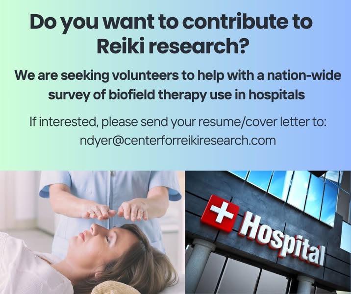 Call for volunteer Reiki research assistants